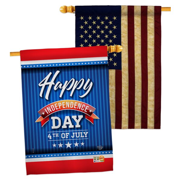 Ornament Collection 4Th Of July 2Sided Polyester 28 x 40 in. House